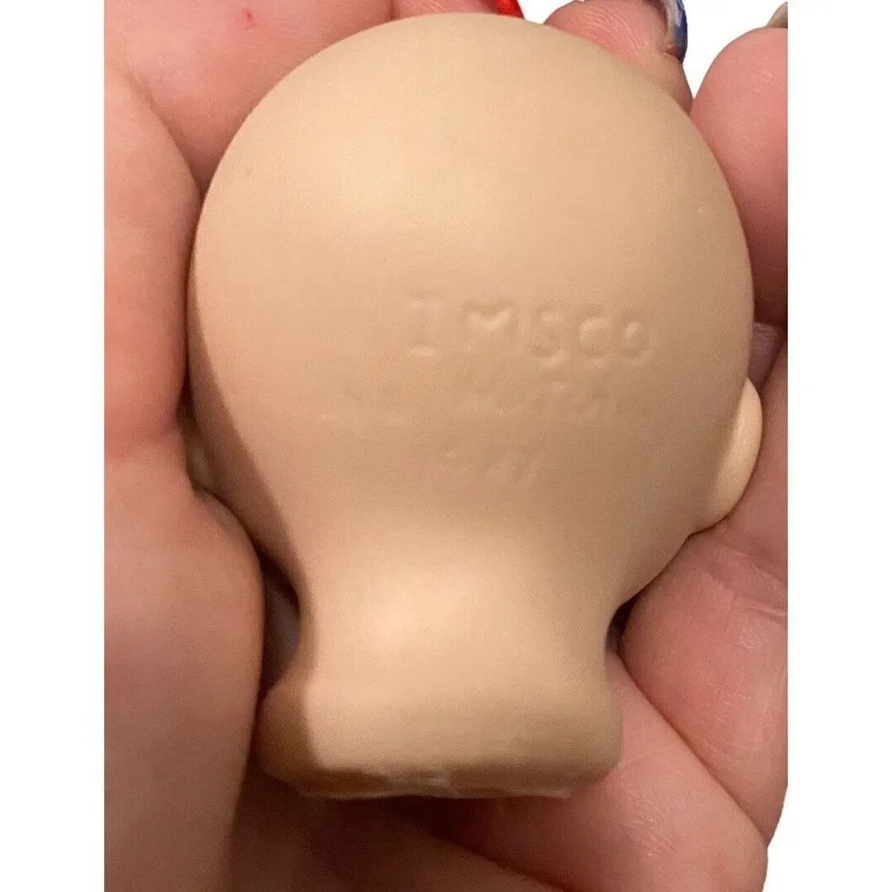Imsco Signed Hutchens 1987‎ Small Porcelain Doll Head Eyes Closed 2